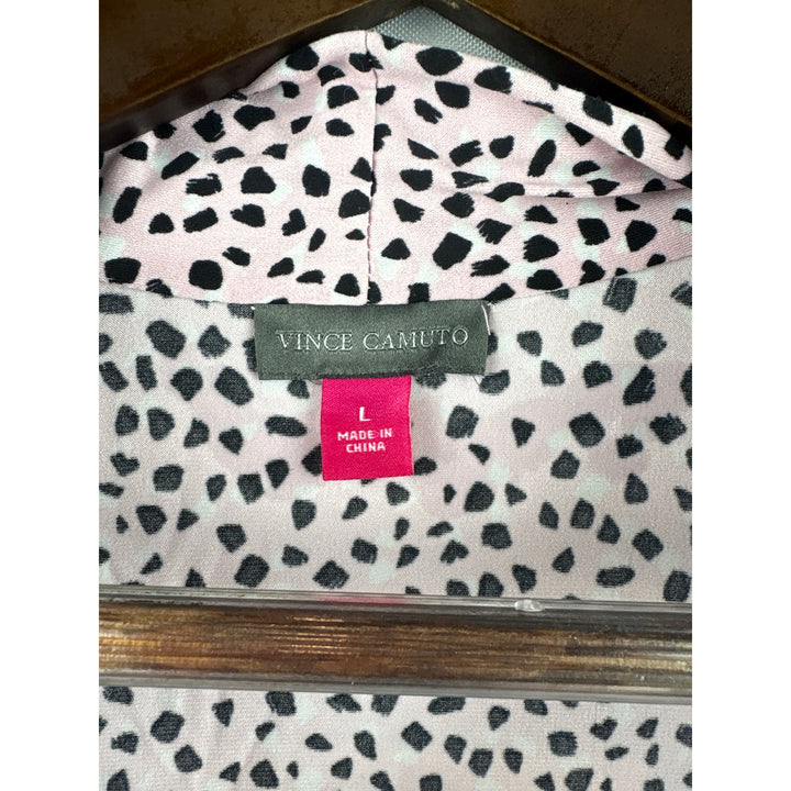 Women’s Vince Camuto Large Pink w/ Black & White Speckles Blouse