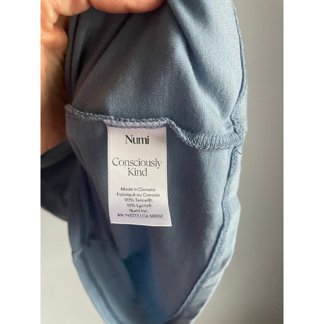 Numi Consciously Kind Tencel Lycra Turtleneck Blue Shirt Sweatproof Undershirt Small Base Layer