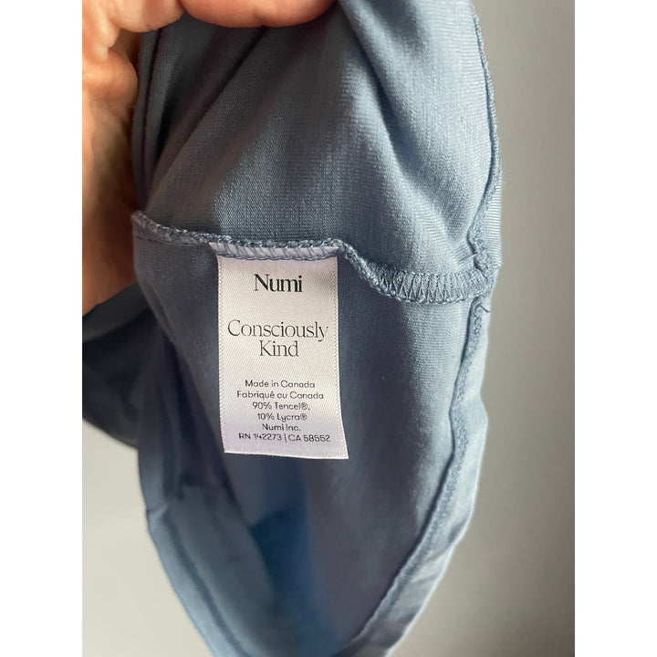 Numi Consciously Kind Tencel Lycra Turtleneck Blue Shirt Sweatproof Undershirt Small Base Layer