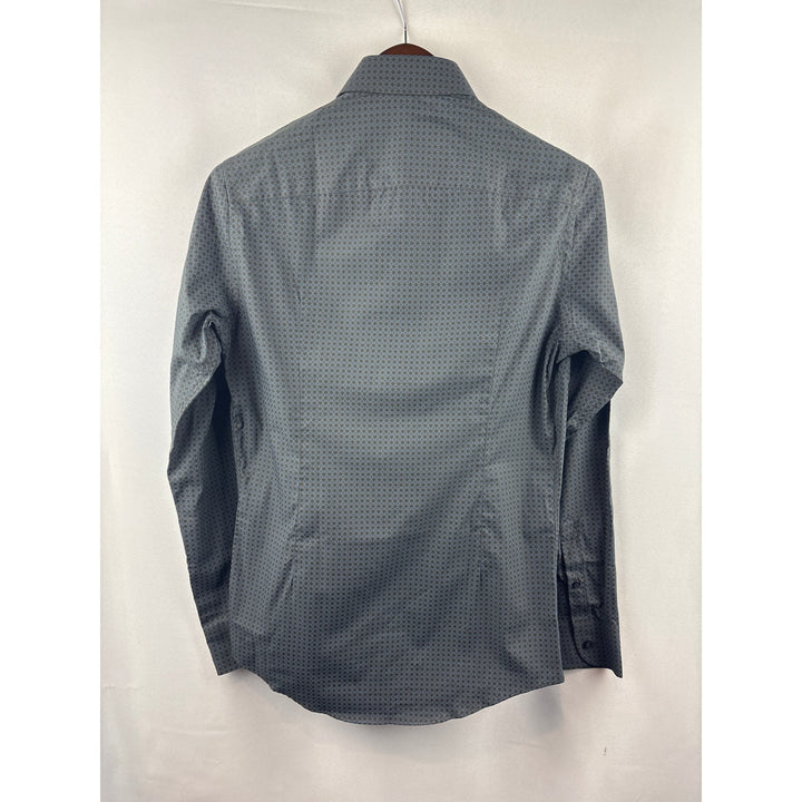 Men’s Sand by Mario’s Small Black & Grey Patterned Button Down