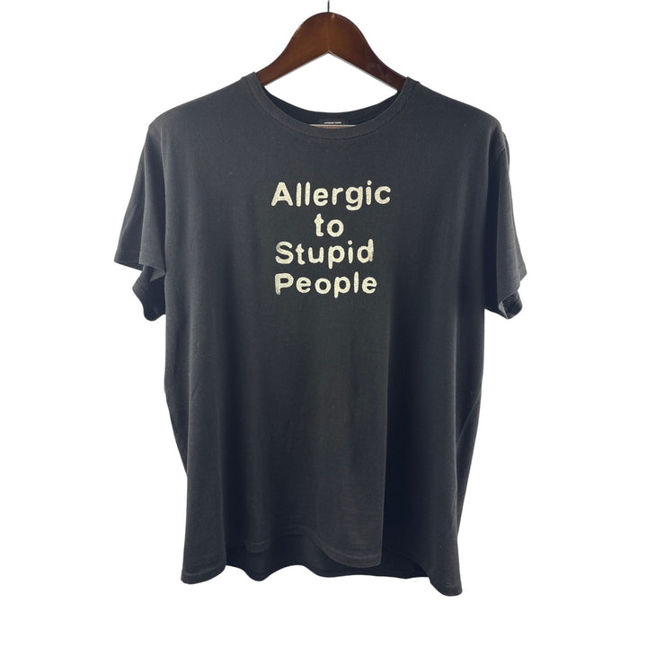 Women’s R13 Large Black “Allergic to Stupid People” T-Shirt