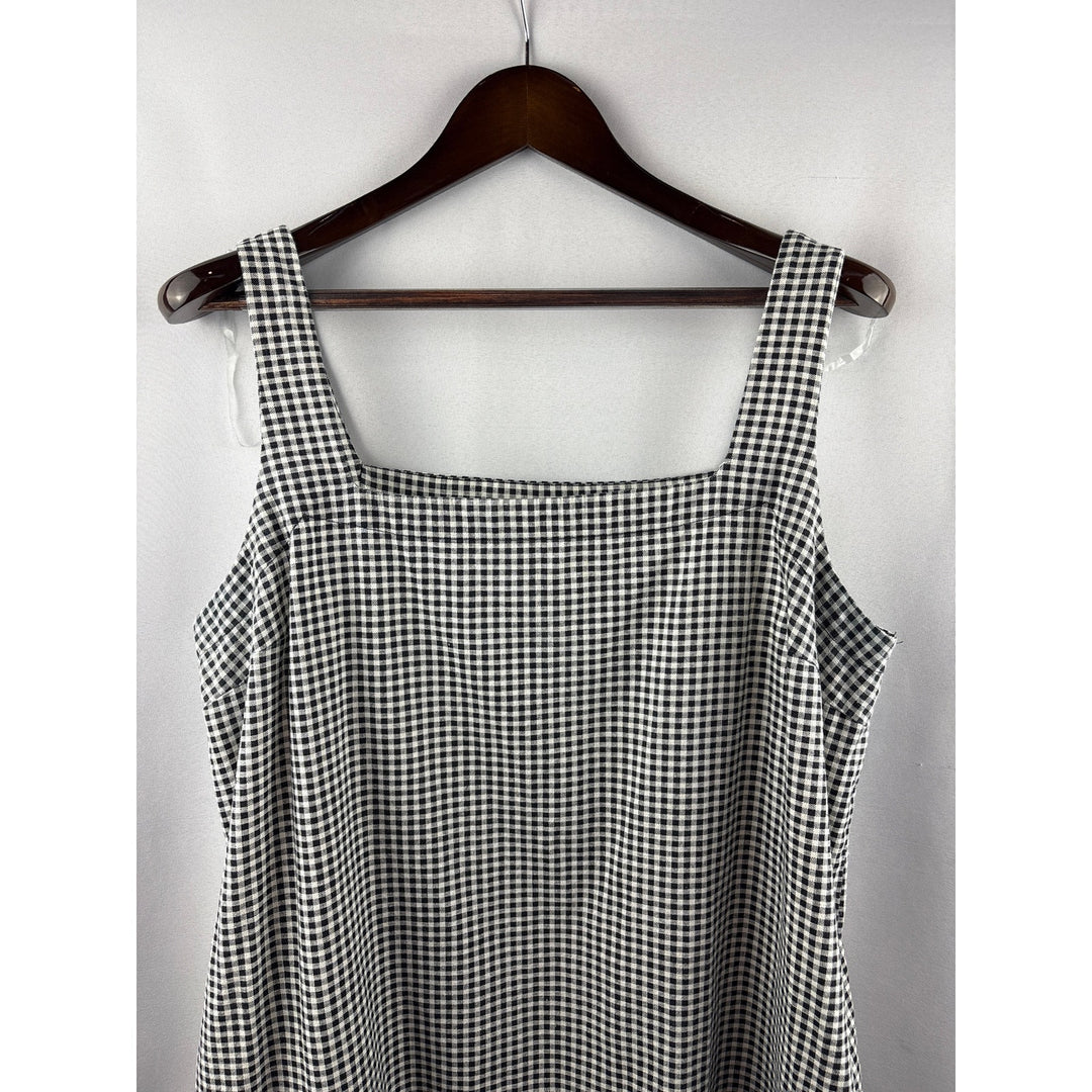 Women’s A New Day XL Black & White Gingham Sleeveless Mini Dress