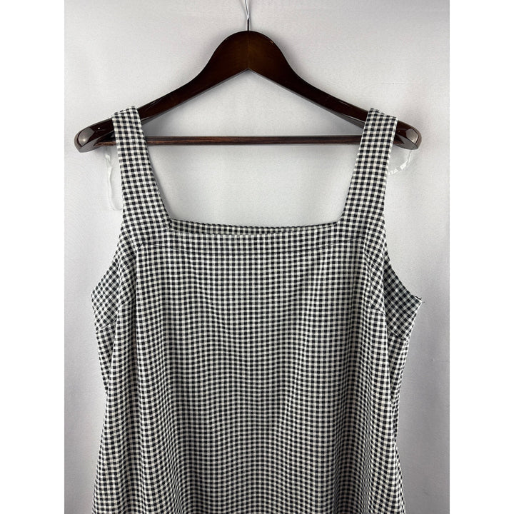 Women’s A New Day XL Black & White Gingham Sleeveless Mini Dress