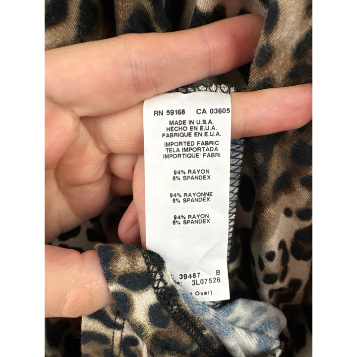 Women’s Karen Kane Large Cheetah Print Midi Wrap Style Dress