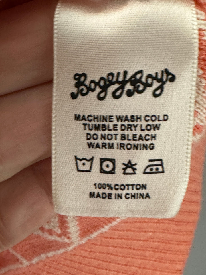 Women Bogey Boys Pink Winter Golf Cardigan Size M Thick Cotton