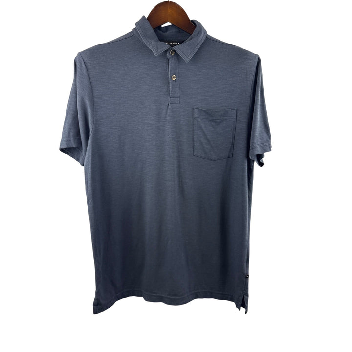 Men’s Travis Mathew Medium Navy Blue 3/4 Button Polo Shirt