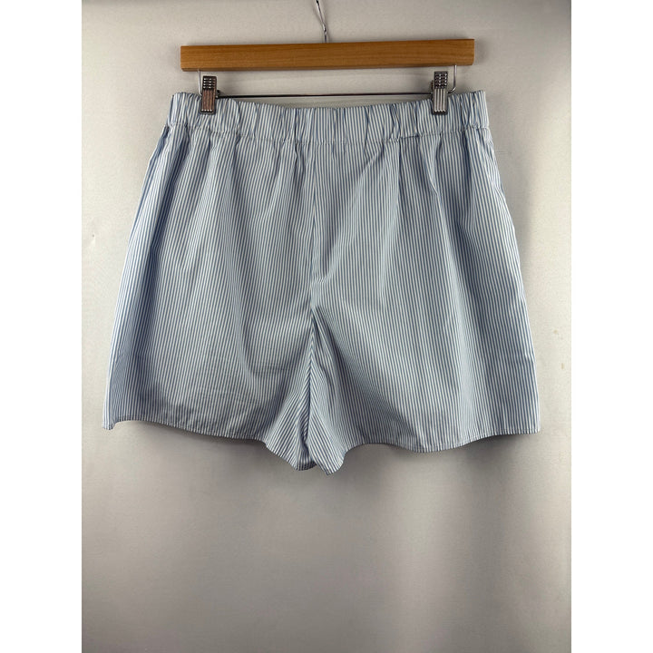 Women’s MNG Large White & Blue Striped Lounge Shorts