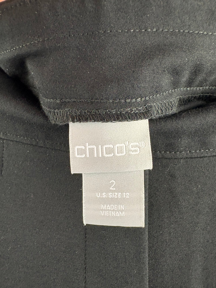 Women’s Chico’s Size 12 Black Jeggings w/ Stud Details