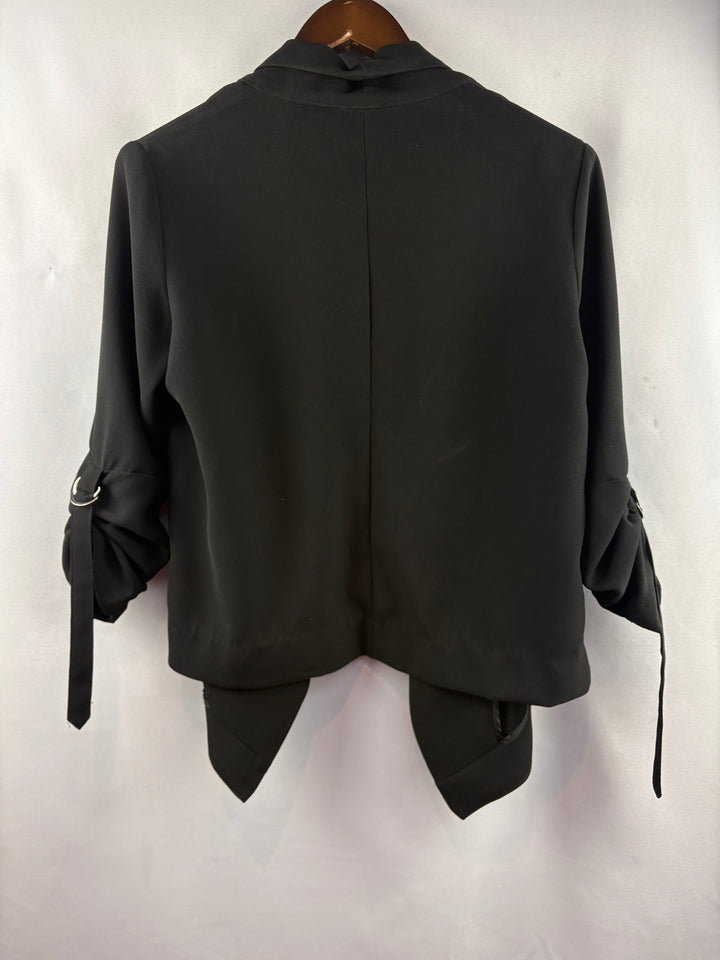Women’s 8telier Elevated Essentials Medium Black Short Sleeve Blazer