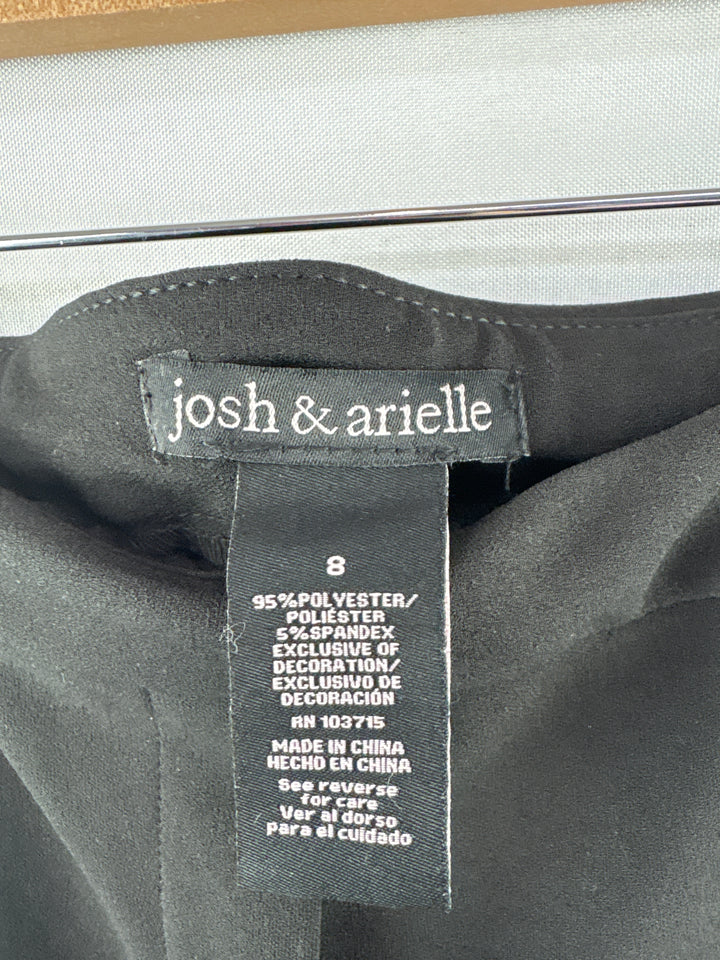 Women’s Josh &amp; Arielle Size 8 Black Capri Slacks w/ Fringe Detail