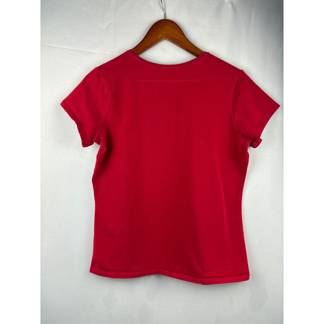 Red Multiplicity Womens T-Shirt S Cotton & Spandex Made In China