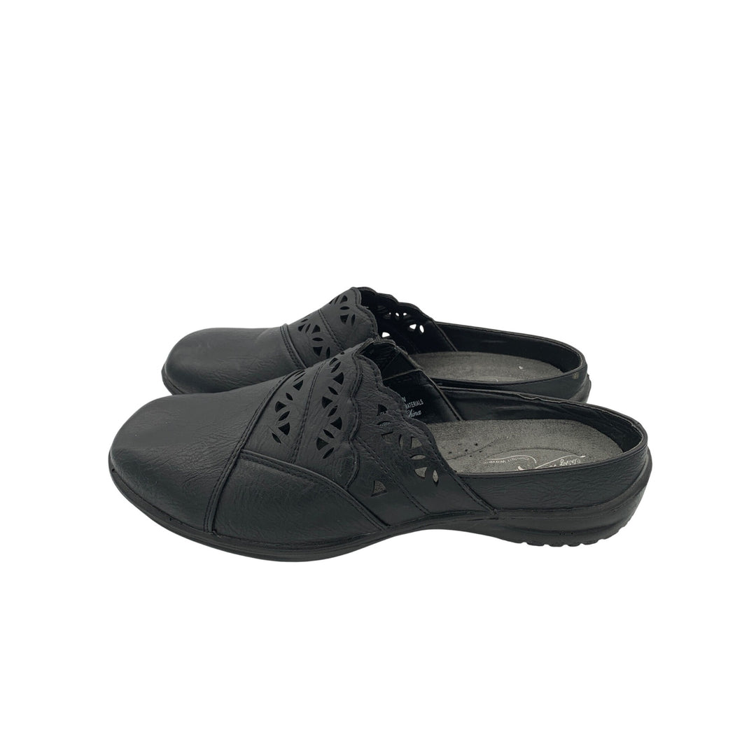 Easy Street Comfort Wave Womens Black Slip-On Shoes Size 8.5W