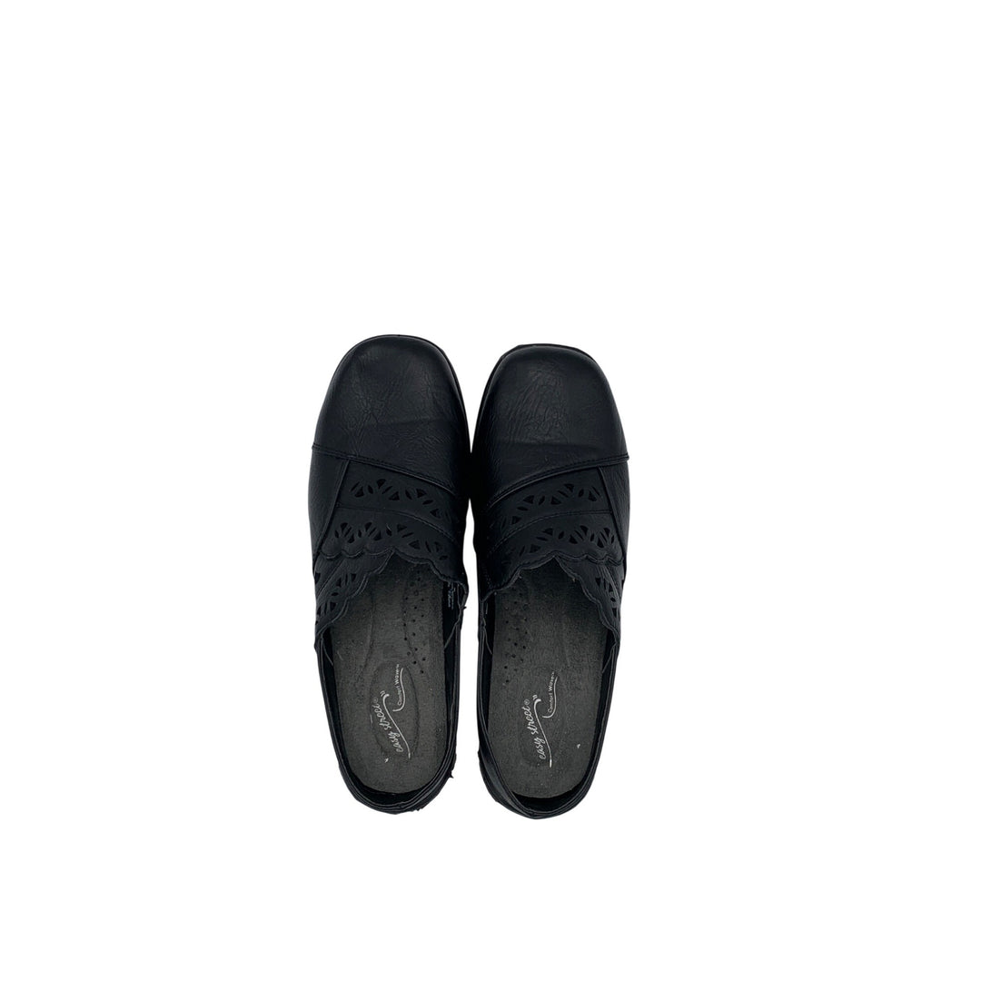Easy Street Comfort Wave Womens Black Slip-On Shoes Size 8.5W