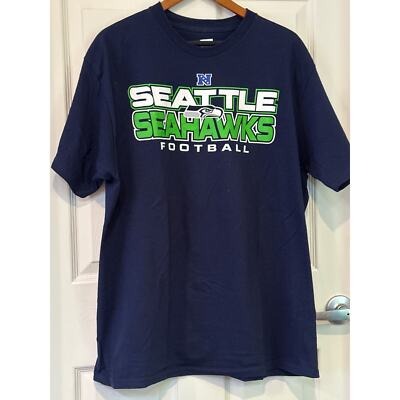 Seattle Seahawks NFL Team Apparel T-Shirt XL Navy Short Sleeve