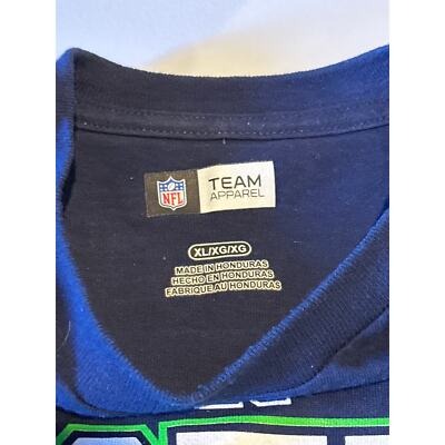 Seattle Seahawks NFL Team Apparel T-Shirt XL Navy Short Sleeve