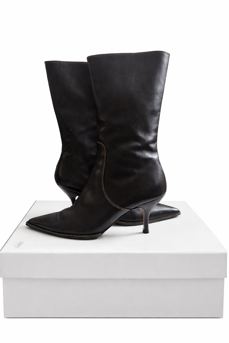 Women's Coach Sammi Calf Leather Boots 9.5 Medium width