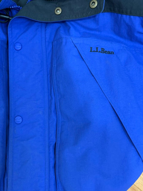 L.L.Bean Vintage Insulated Hooded Parka – Royal Blue &amp; Black SzLReg