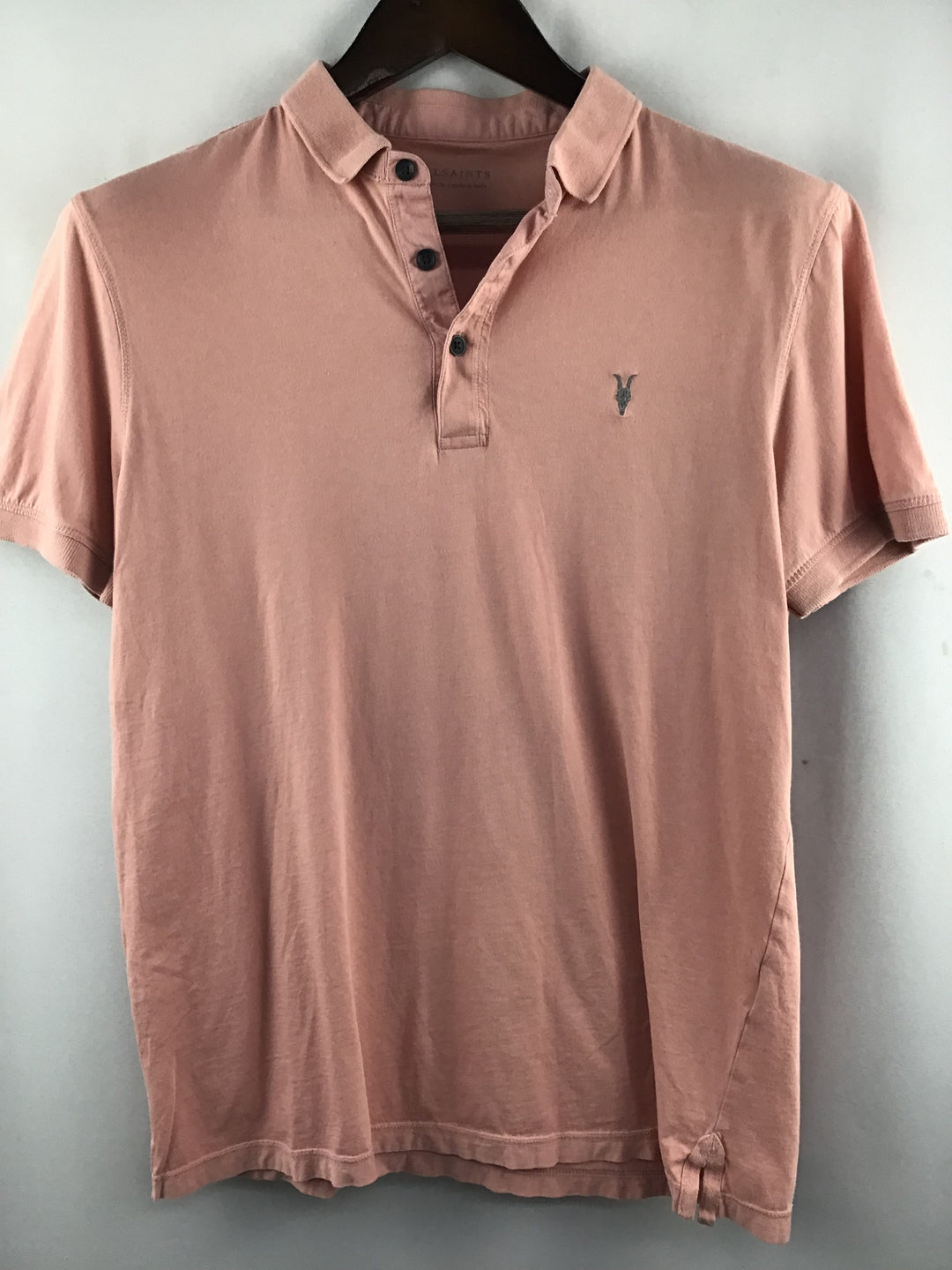 Women’s AllSaints Dusty Pink Polo Shirt Size Medium