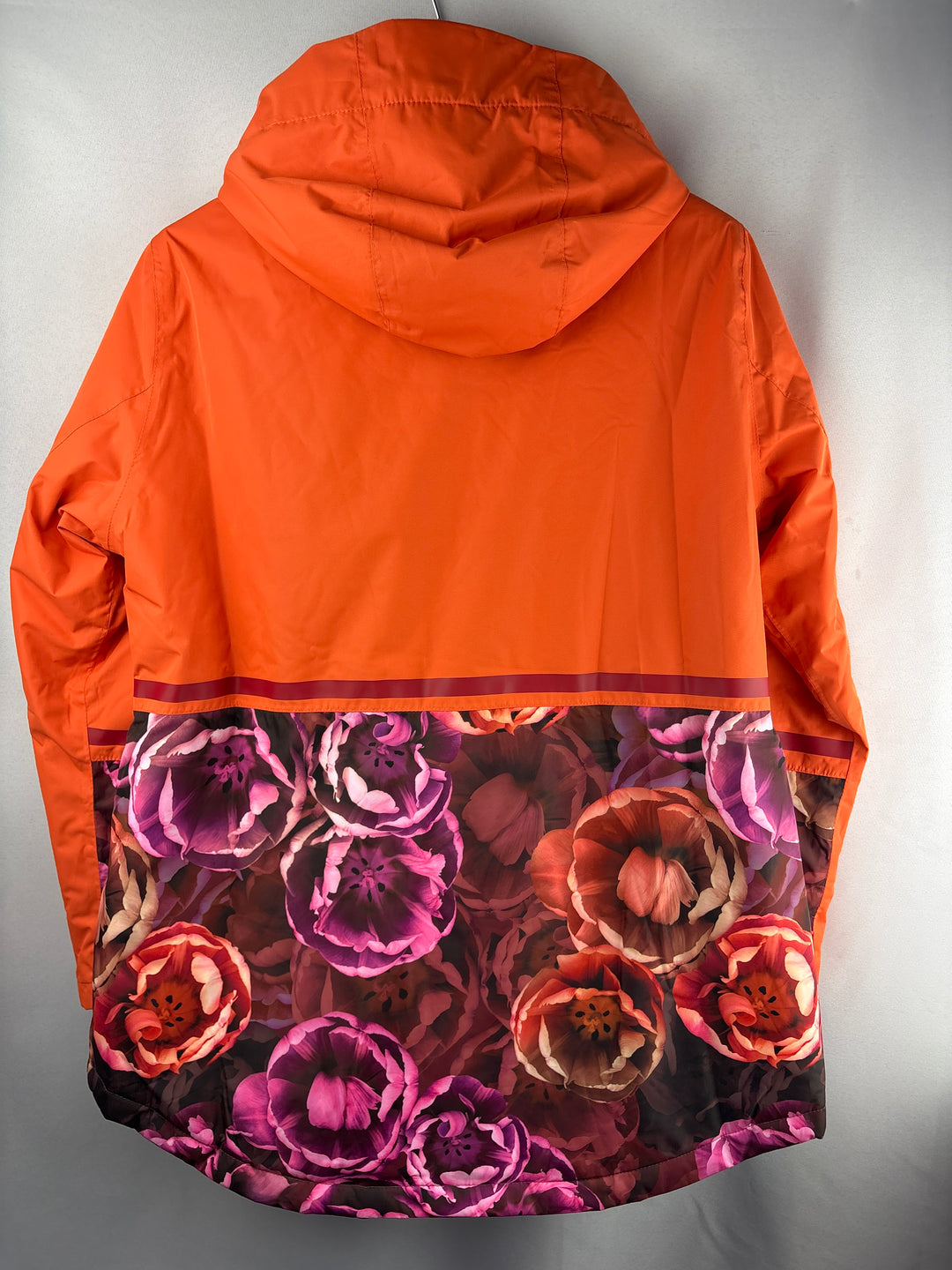 Women’s Hyprar Ulla Popken Size 12/14 Orange Pink Floral Ski Jacket