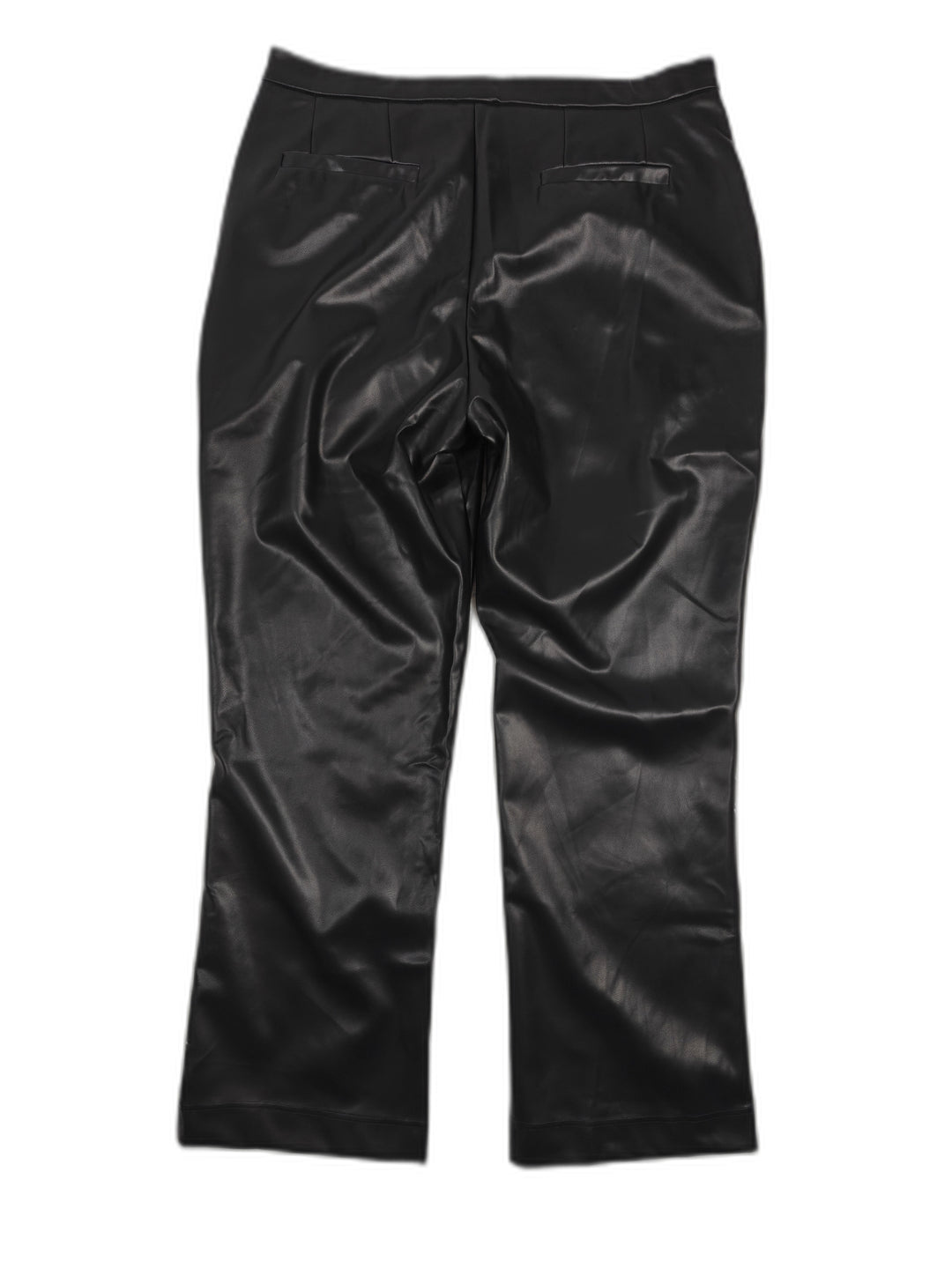 Womens Fashion Nova Faux Leather Trouser Pants Black Size 2X NWT