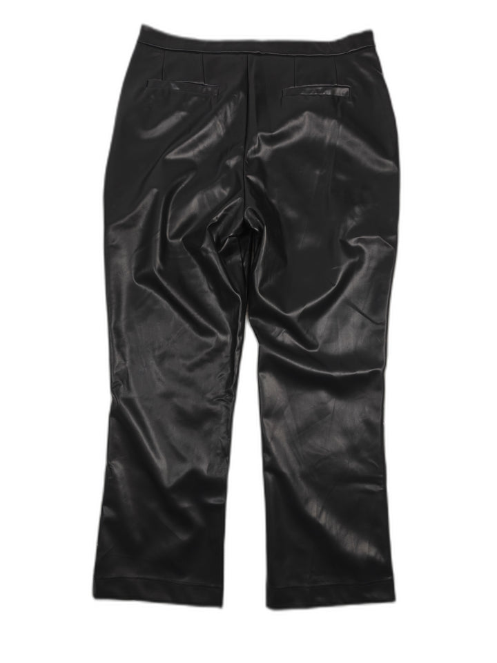 Womens Fashion Nova Faux Leather Trouser Pants Black Size 2X NWT