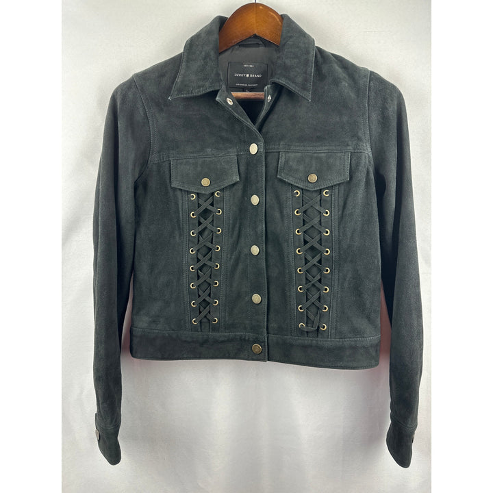Women’s Lucky Brand Suede Trucker Jacket NWT Size S