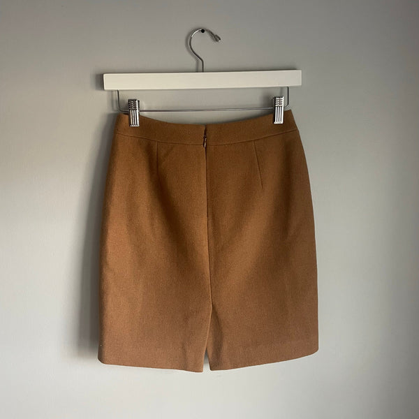 J.Crew Brown Wool Blend A-Line Mini Skirt Workwear Business Casual Academia 00P