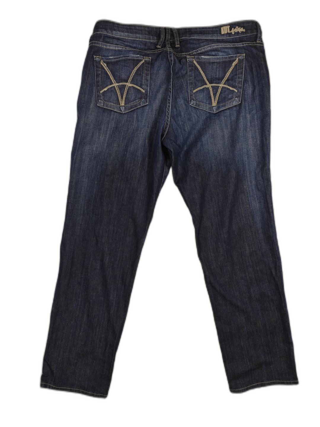 Womens KUT from the Kloth Catherine Boyfriend Jeans Dark Blue Size 14