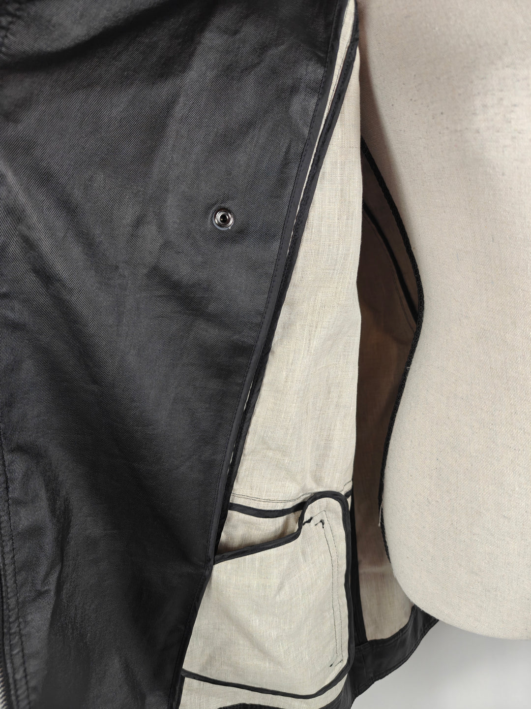 Banana Republic Womens Coated Linen Moto Jacket Black