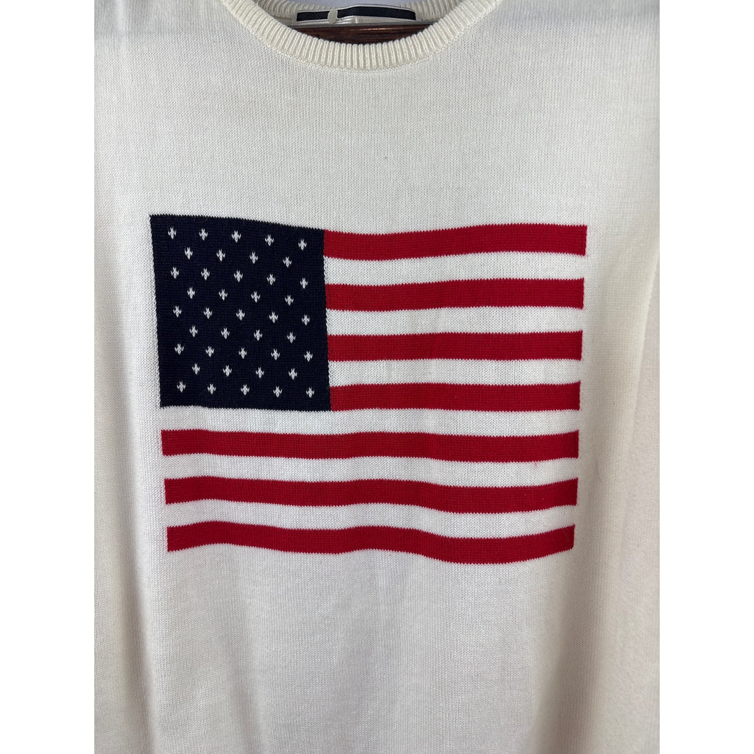 Women’s Crystal Kobe Large Cream Vest w/ American Flag