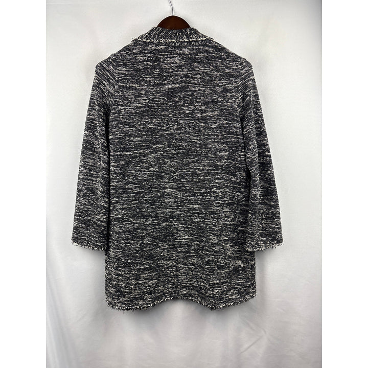 Women’s Max Studio Small Black & White Tweed Long Blazer