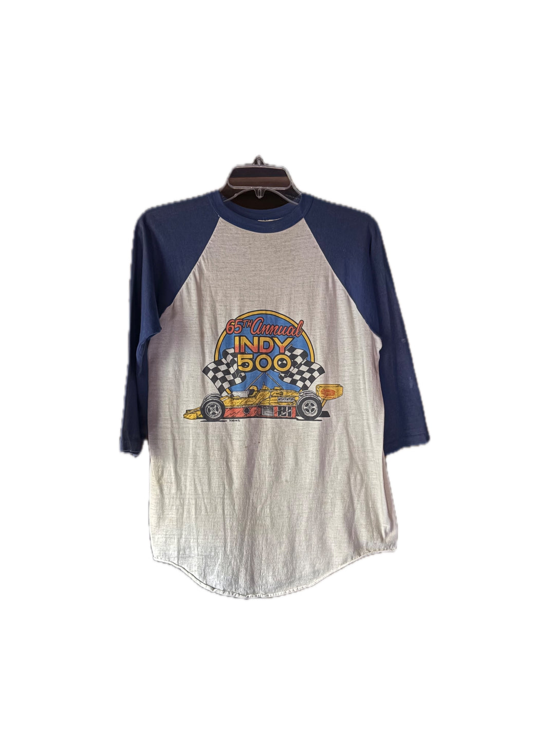 Vintage 1981 Indy 500 65th Annual Racing Raglan Shirt Stedman Medium