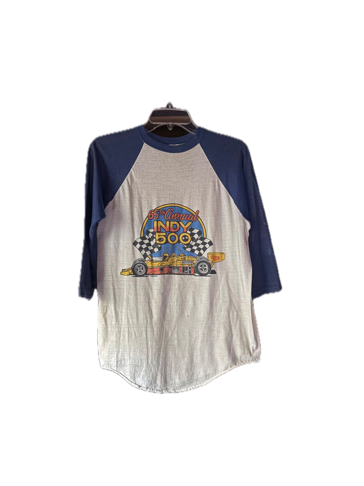 Vintage 1981 Indy 500 65th Annual Racing Raglan Shirt Stedman Medium