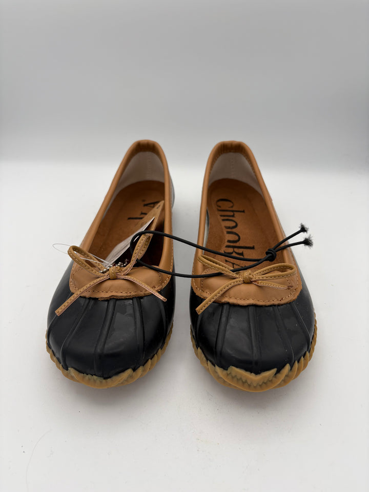 Women’s Chooka Size 8 Black & Brown Bow Ballet Flats