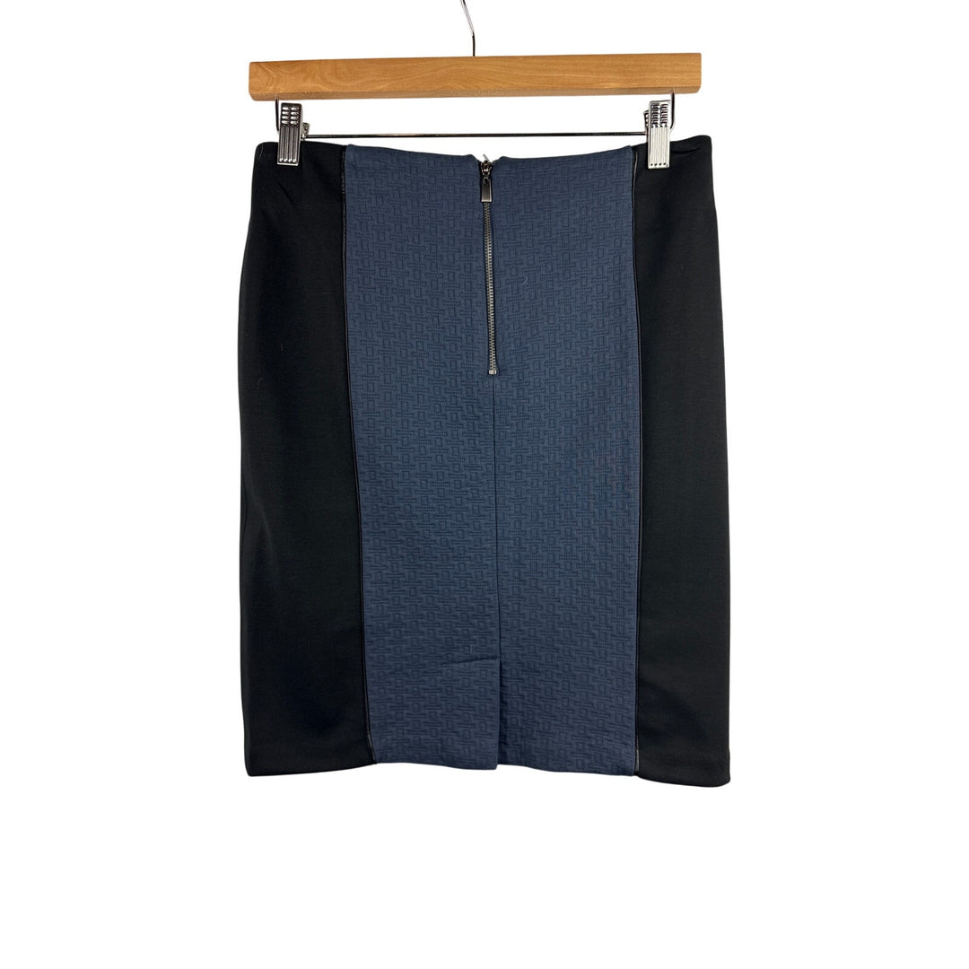 Women’s Laundry by Shelli Segal Size 2 Black & Blue Pencil Skirt