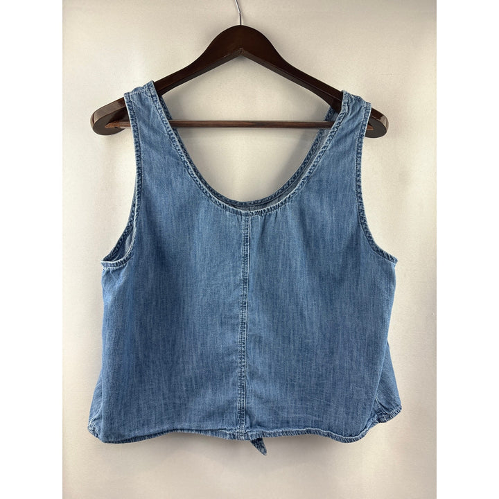 Women’s GAP XL Medium Wash Blue Jean Sleeveless Crop Top