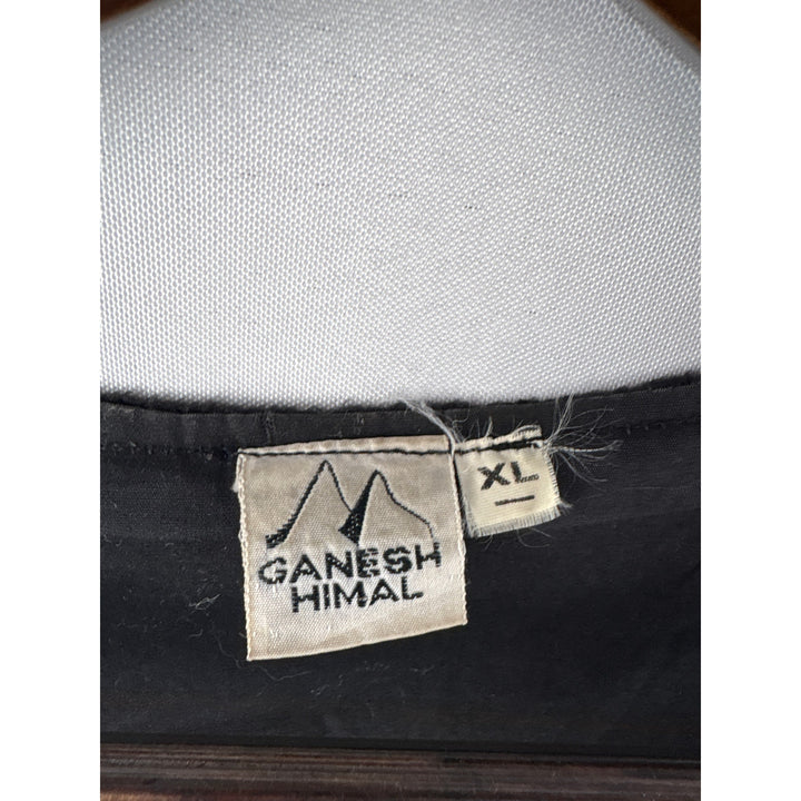 Men’s Ganesh Himal XL Velvet Vest w/ Gold Buttons