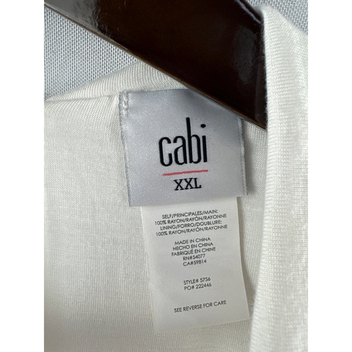 Women’s Cabi XL White Sleeveless Blouse w/ Knot Design