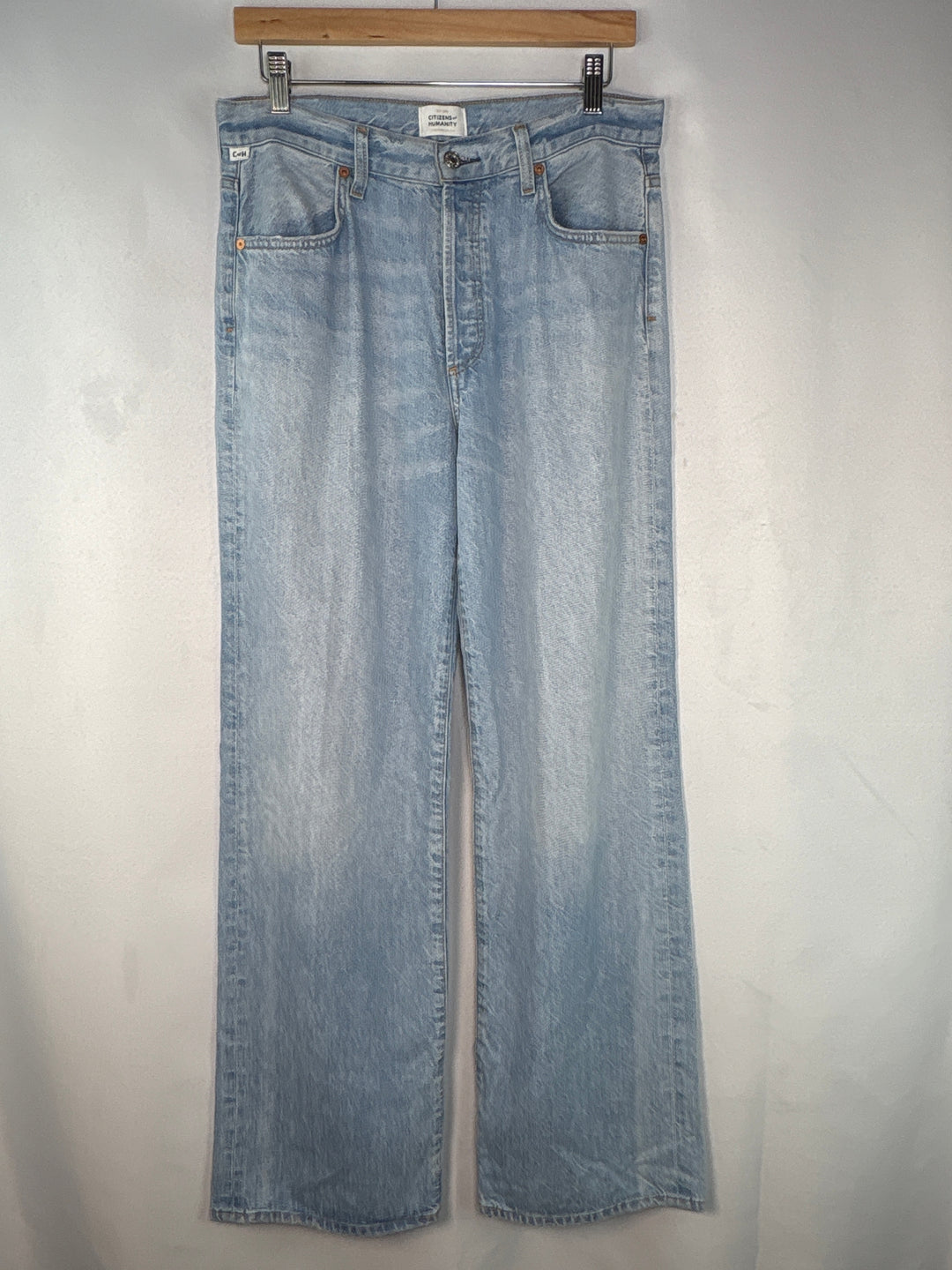Women Citizens Of Humanity Light Blue Wide Leg Jeans Size 28