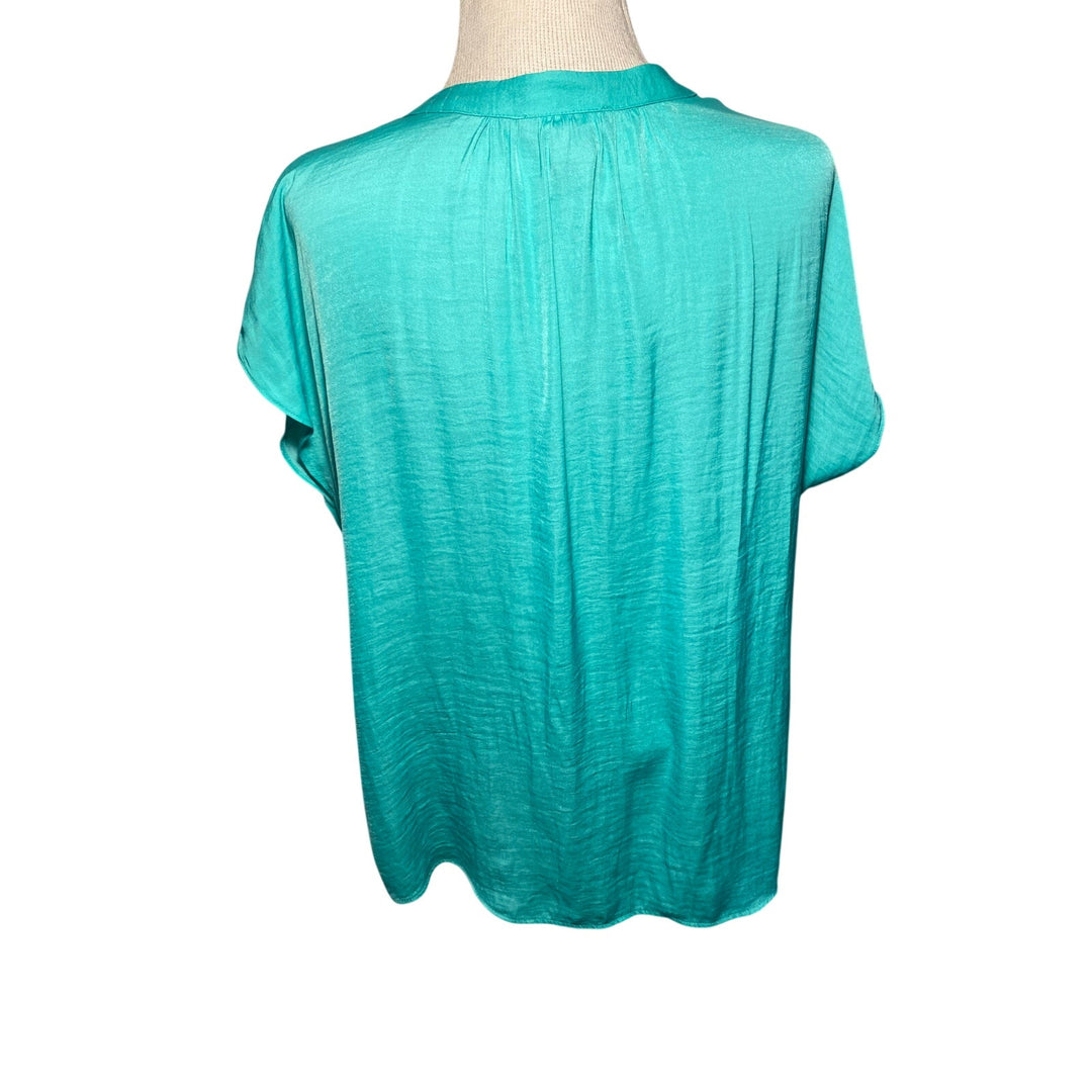 Rachel Roy Green Blouse Women's Size M