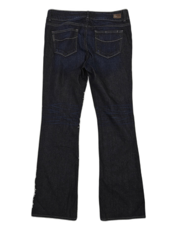 Womens Paige Hidden Hills Bootcut Jeans Dark Blue Size 32