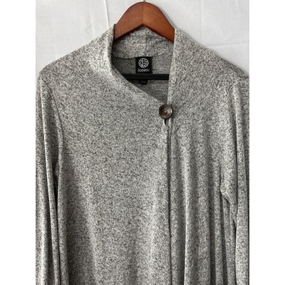 Bobeau Open Button Gray Cardigan Size Small