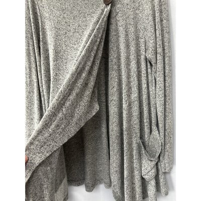 Bobeau Open Button Gray Cardigan Size Small