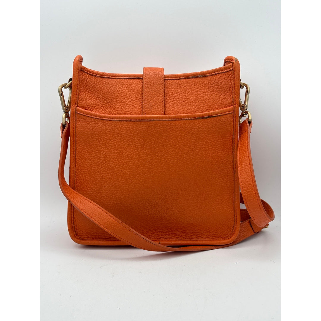 Women’s Gigi New York Orange Leather Crossbody Purse