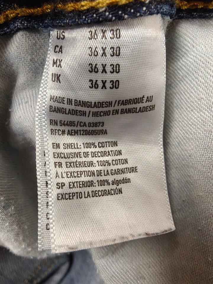 Mens American Eagle Straight Leg Jeans Medium Blue Size 36x30