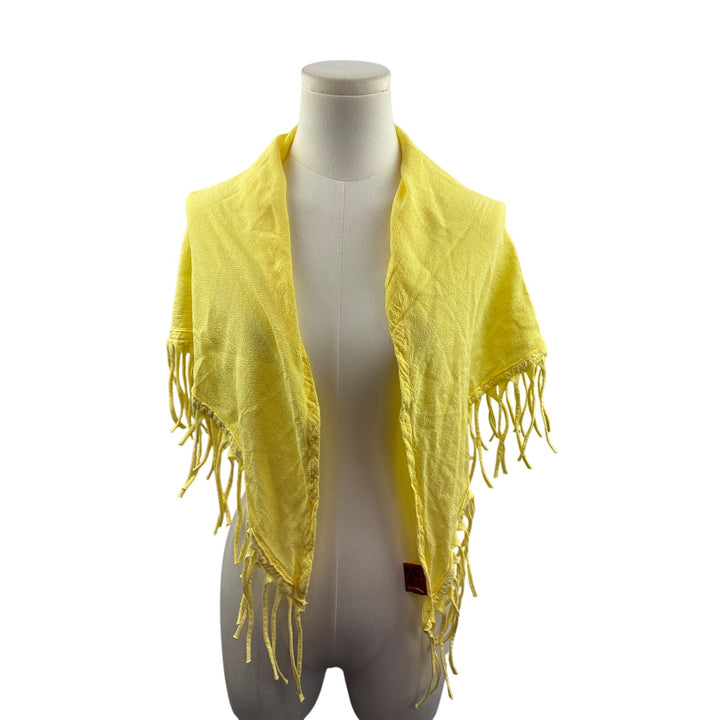Women’s Oh My Gauze! Butter Yellow Fringed Scarf/Shawl
