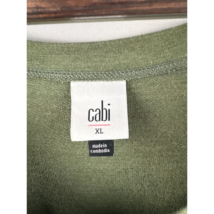 Women’s Cabi XL Olive Green Long Sleeve V-Neck
