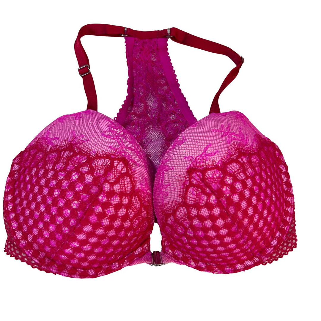 Victorias Secret Body By Victoria Push Up Bra Hot Pink Lace Underwire