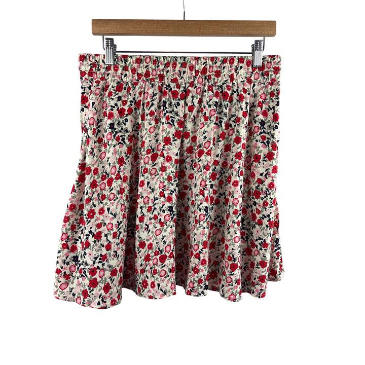 Women’s Vero Moda Large Cream Floral Flowy Mini Skirt
