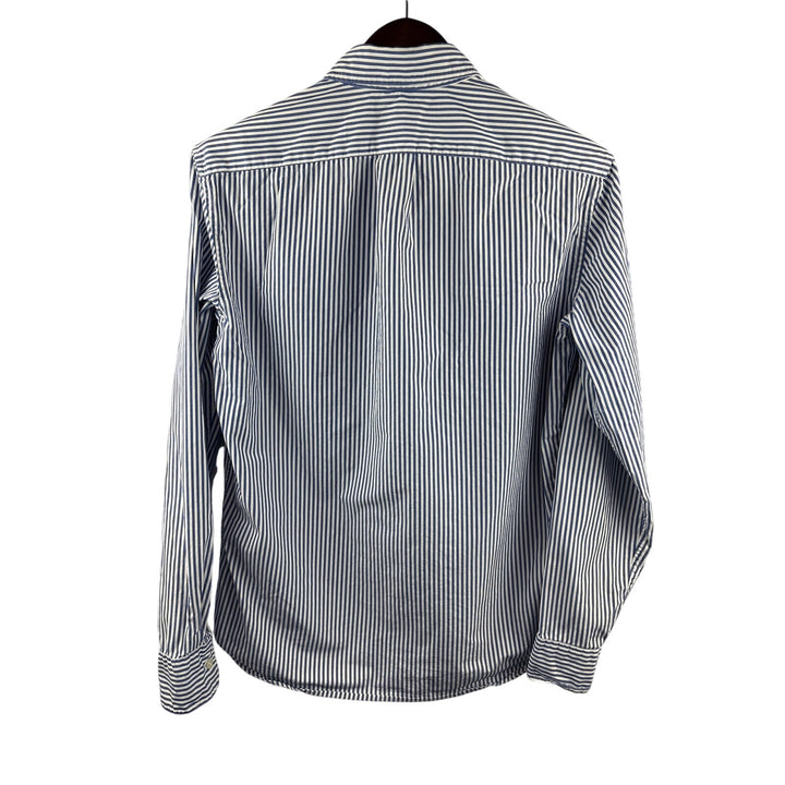 Men’s J.Crew Medium Blue & White Striped Button Up